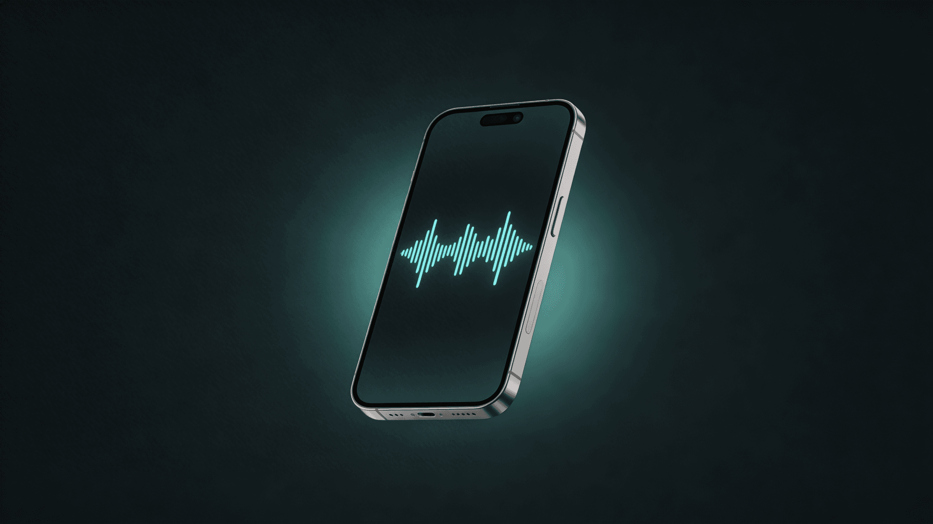 Talkdrop app on iPhone showing voice recording waveform